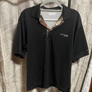 Columbia Men's Polo with Black and Camouflage Accents
